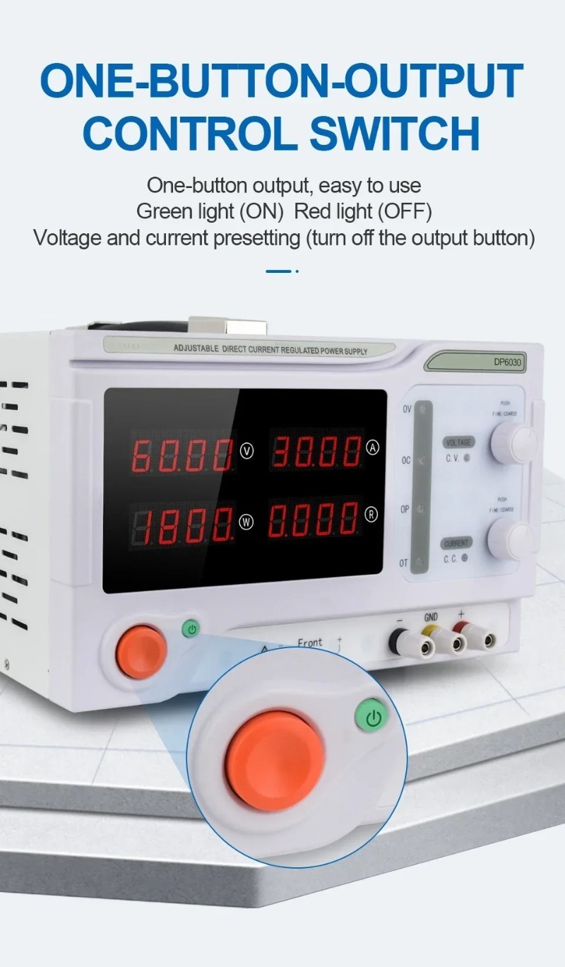 1800w interrupteur numérique 6 - High Power 60V 20A Bench Power Supply avis et prix